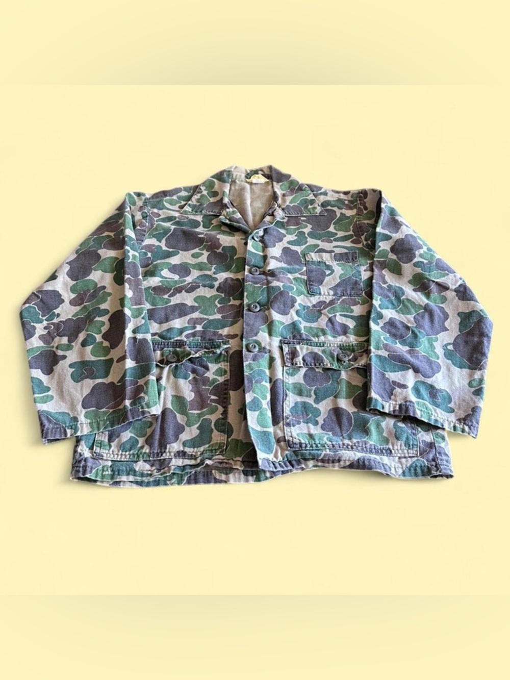 Vintage Ranger Camo Chore Jacket Cropped Fit Hunting Canvas M